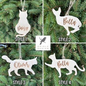 Personalized Name Christmas Ornament for Cats, Custom cat ornament, Custom cat Name Christmas Decoration, CT5 image 8