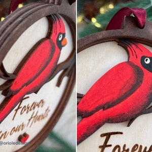 Cardinal Memorial Christmas Ornament, I am Always With You, Thinking of You, Remembrance Gift, BC10 image 5