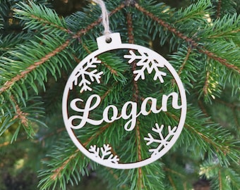 Custom CHRISTMAS baubles personalised Christmas pendants. CHRISTMAS gift tag. Laser cut wood name ornaments beautiful Christmas Decors, C3