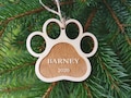 Personalized Dog Christmas Tree Bauble with Name, Dog Custom Name Christmas Decoration, A2
