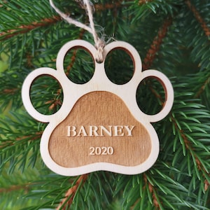 Personalized Dog Christmas Tree Bauble with Name Dog Custom Style 2