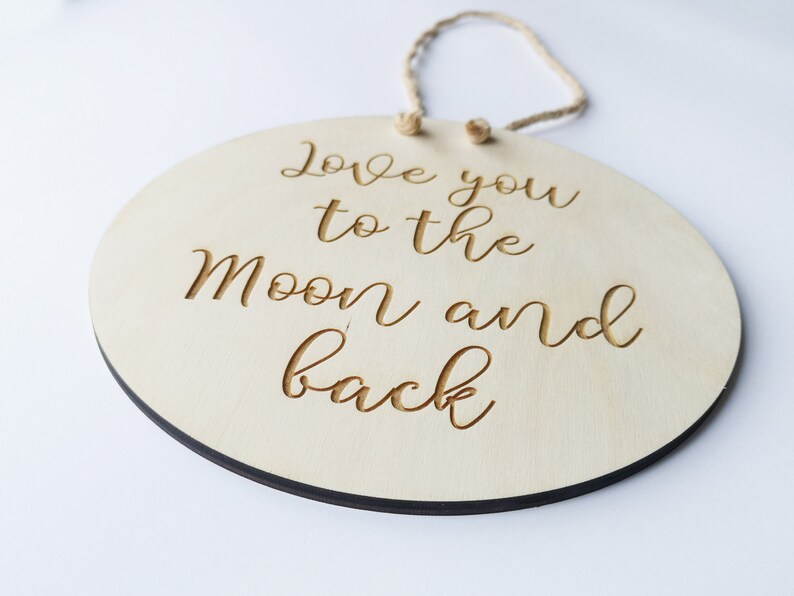Wooden Nursery Wall Decor Love You to the Moon and Back Etsy