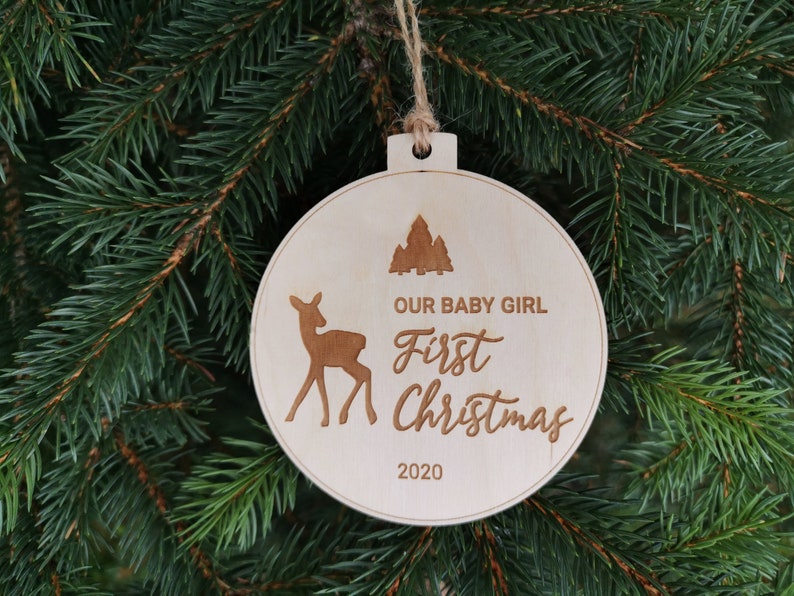 First Christmas Bauble Decor for Christmas Tree and New Year Perfect Gift, C29 image 1