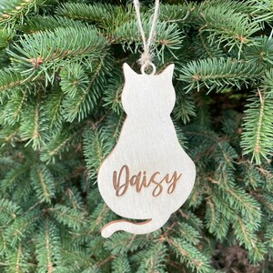 Personalized Name Christmas Ornament for Cats Custom cat Style 1