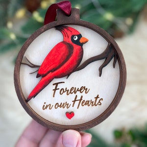 Cardinal Memorial Christmas Ornament, I am Always With You, Thinking of You, Remembrance Gift, BC10 Forever in our ...