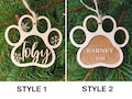 Personalized Dog Christmas Tree Bauble with Name, Dog Custom Name Christmas Decoration, A2