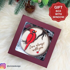 Cardinal Memorial Christmas Ornament, I am Always With You, Thinking of You, Remembrance Gift, BC10 image 4