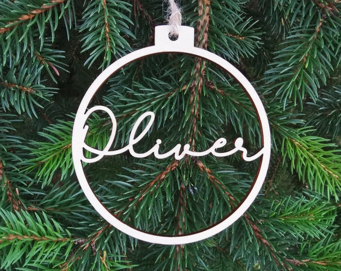 Custom Name CHRISTMAS Baubles Set Personalized Name Ornaments Etsy
