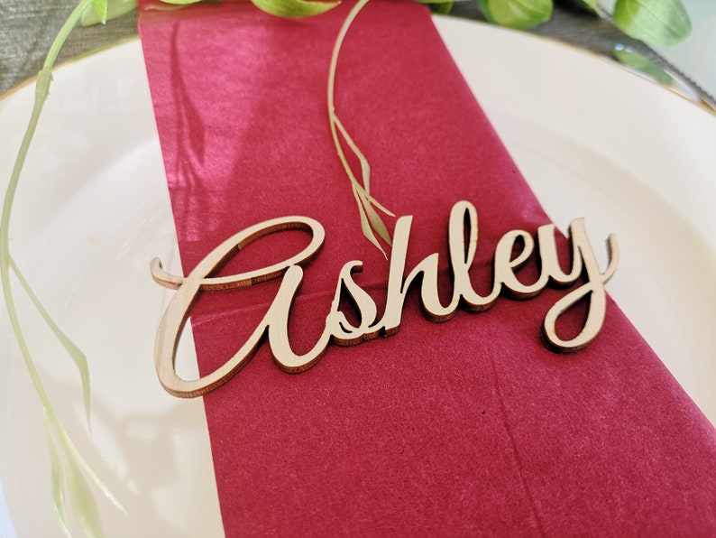 Laser Cut PERSONALISED TABLE Names Place Setting Card for Etsy