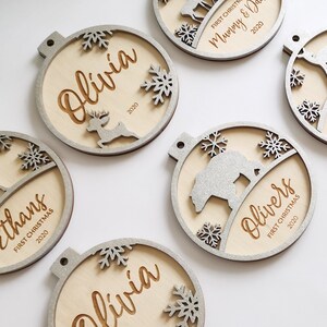 Custom Name Christmas Tree Pendants Perfect Christmas New Year Gifts for Family and Friends, C18 image 8