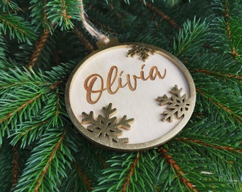 Custom Name Christmas Tree Pendants Perfect Christmas New Year Gifts for Family and Friends,  C18