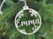 Personalized name CHRISTMAS ornaments Custom baubles set, Wooden PERSONALISED hanging gift, Laser cut snowflakes CHRISTMAS tree, C12 