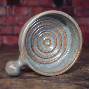 Apothecary-Style Blue Shaving Mug | Stoneware | Handmade Shaving Mug | Wet Shaving | Gift | Pottery |