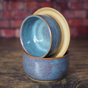 French Butter Dish in Blue | Butter Crock | Butter Keeper