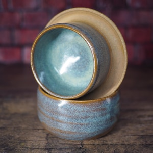 French Butter Dish in Rustic Blue | Butter Crock | Butter Keeper