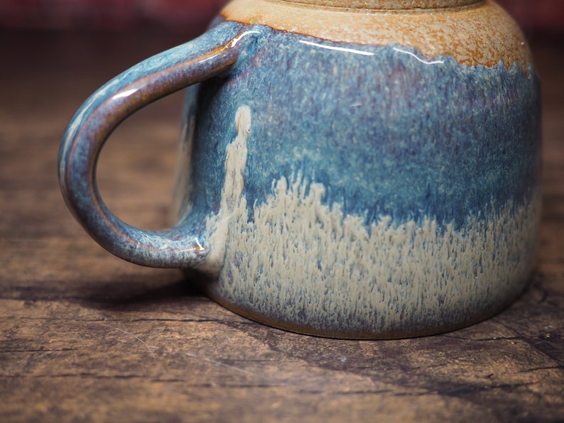 Tasse à soupe Tasse bleue Grès Mug en céramique fait main Cadeau Poterie Prêt à expédier image 7