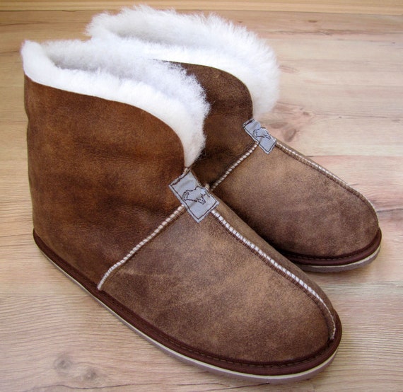 mens sheepskin slipper boots