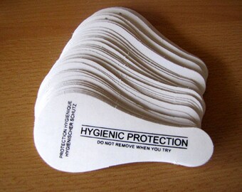 100 x Adhesive Clear Try-on Protective Hygienic Liners Sanitary Strips Hygiene Protection Swimwear STRINGS THONG Brazilian Bikini Style