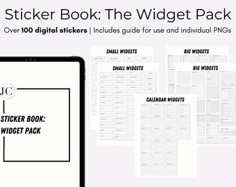 Widget Sticker Book, Digital Stickers, GoodNotes Stickers, Digital Planner Sticker, Individual PNG files, Calendar Stickers, Widget Stickers