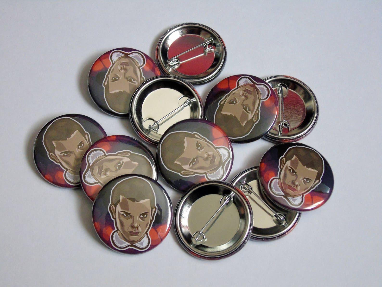 Stranger Things Eleven 38mm Button Badge - Etsy
