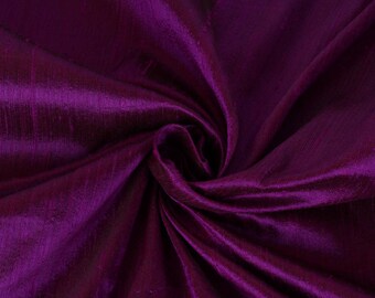 Purple - Pure Bangalore Silk Natural Dyed Plain Fabric 04