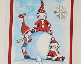 Weihnachtskarte Für Ehemann – Mit Rotkehlchen & Mistelzweig, Personalisiert, Hergestellt In UK