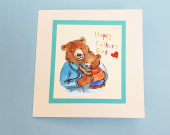 Greeting card Card for Dad, Fathers Day Card, New Father Greeting, tedy bear, funny card Dad, Dad to Be, Father's Day Gift