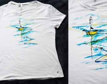 CUSTOM Order Hand painted   T- shirt personalised- Hand-Painted clothing