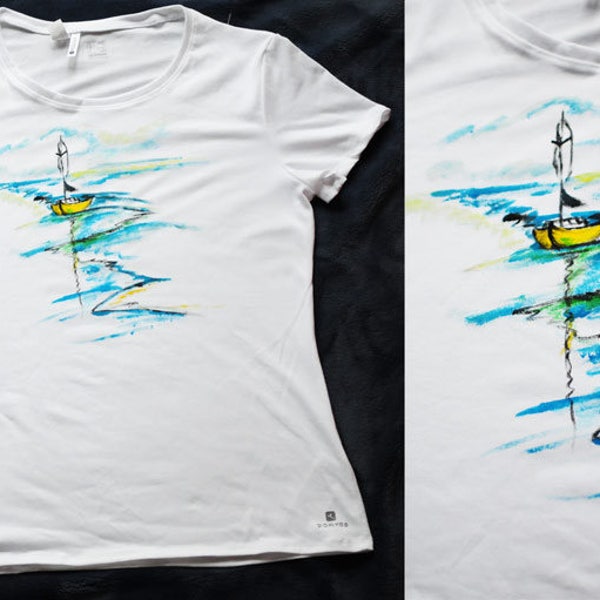 Hand Painted T Shirt Etsy