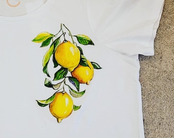 CUSTOM Order Hand painted   T- shirt personalised- Hand-Painted clothing