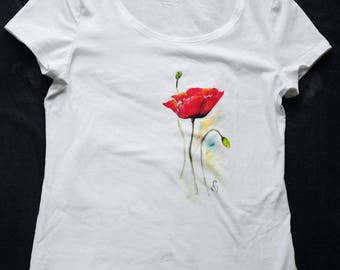 CUSTOM Order Hand painted   T- shirt personalised- Hand-Painted clothing