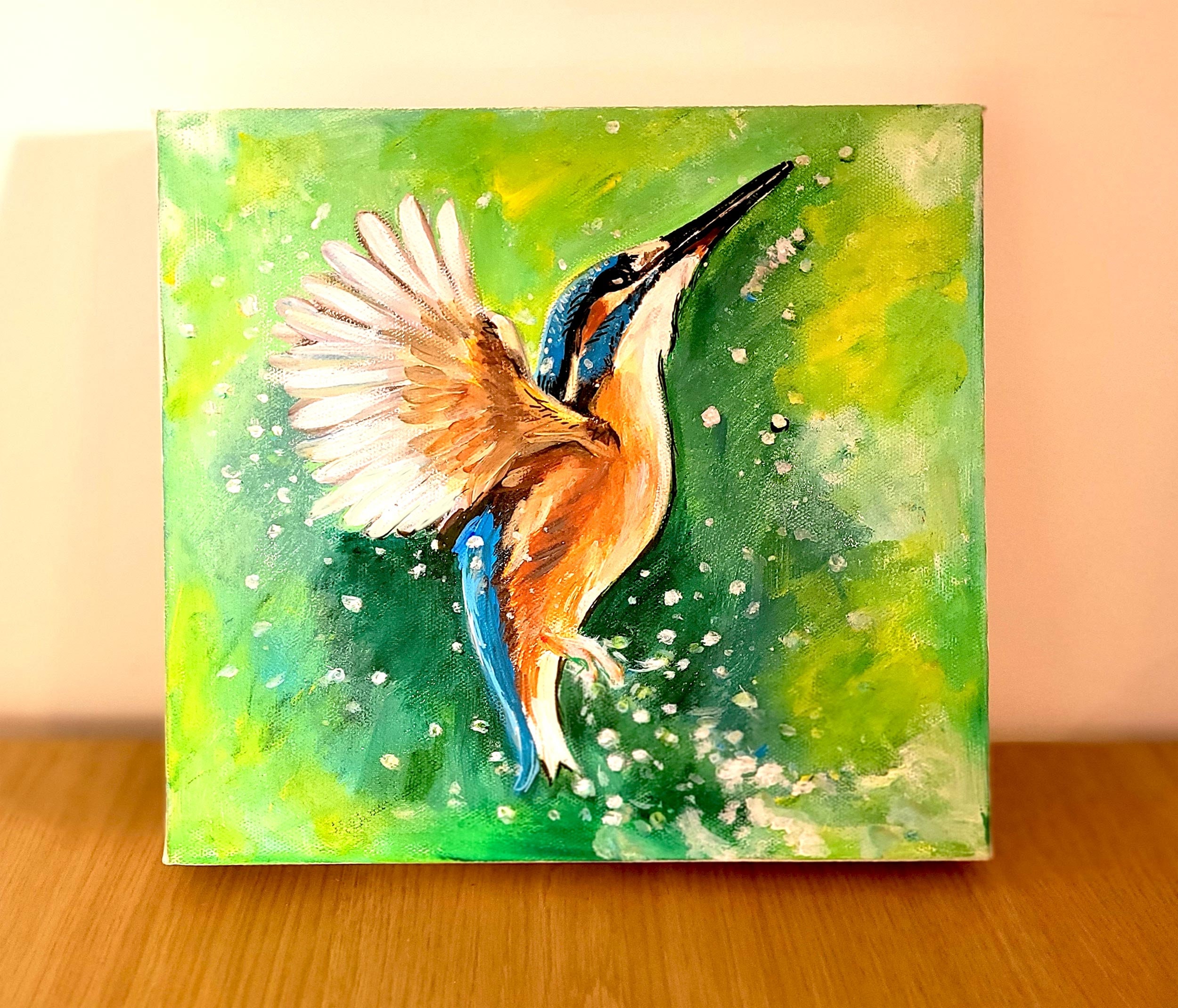 Bird acrylic painting deals