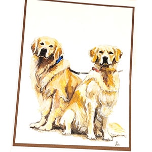 Retrato de mascota personalizado pintado a mano original, gato, perro, tarjeta personalizada, regalo para amantes de las mascotas, tarjetas de cumpleaños, memorial por la pérdida de una mascota