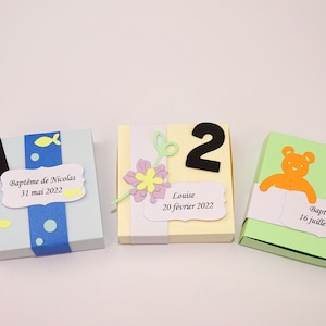 Boite à dragées naissance fille garçon - boite à dragées baptême - boite à dragées fait main