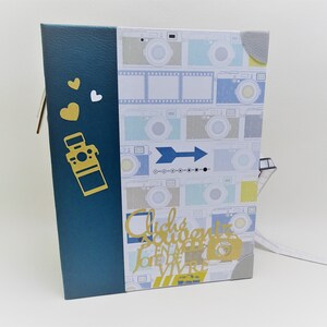 Album photos scrapbooking - album photos thème photographie - album photos masculin - album photos fait main
