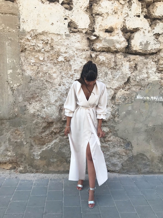 linen dress wrap