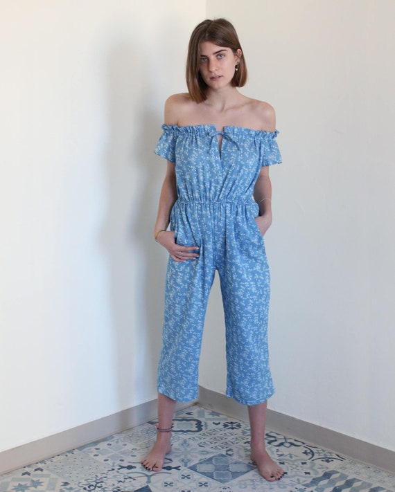 lightweight denim jumpsuit