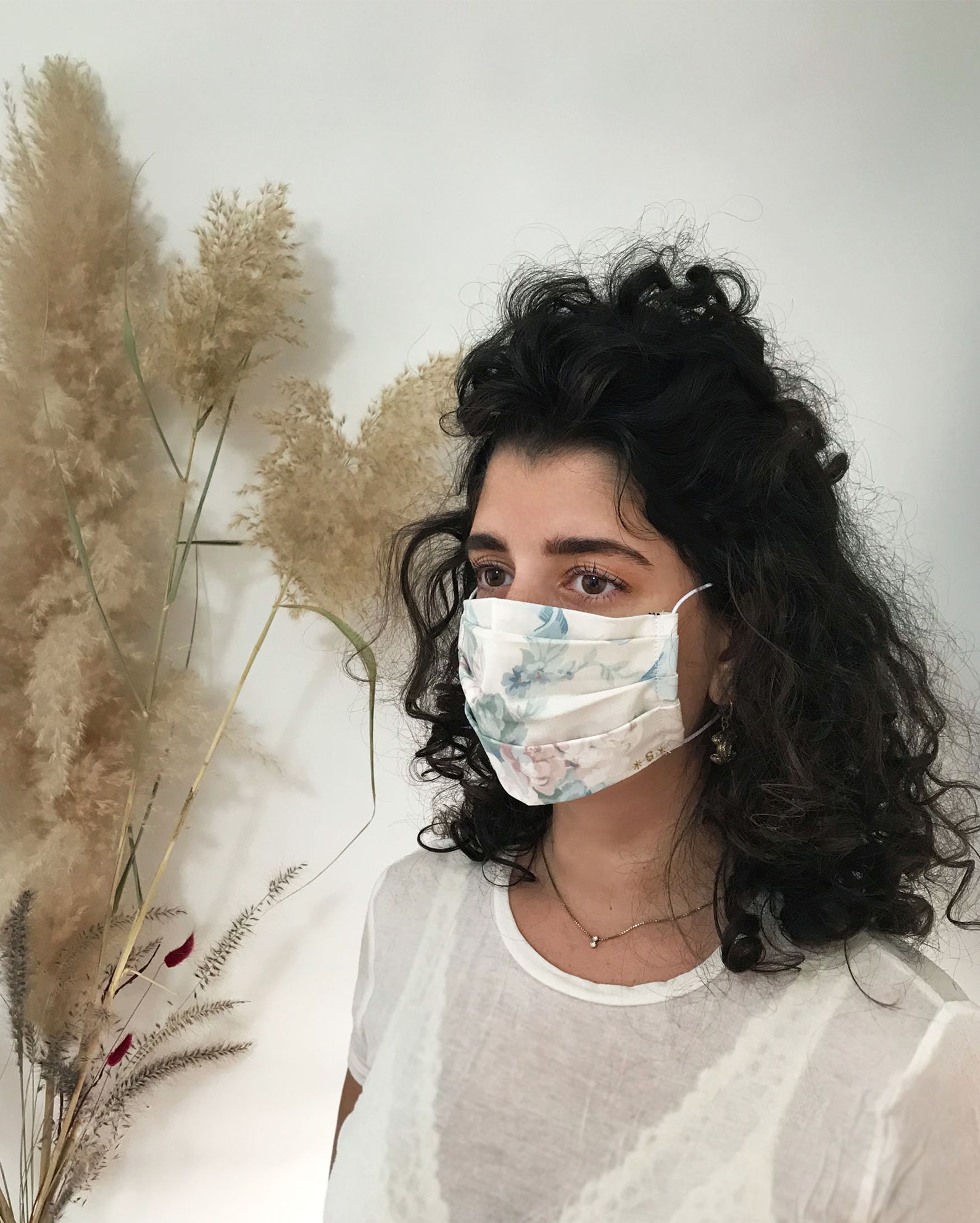 Floral Mask, Women Mask, 100 Organic Cotton Mask, Pink Mask, Travel