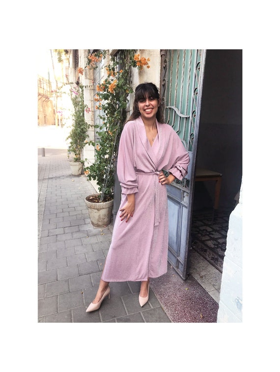 blush kimono dress