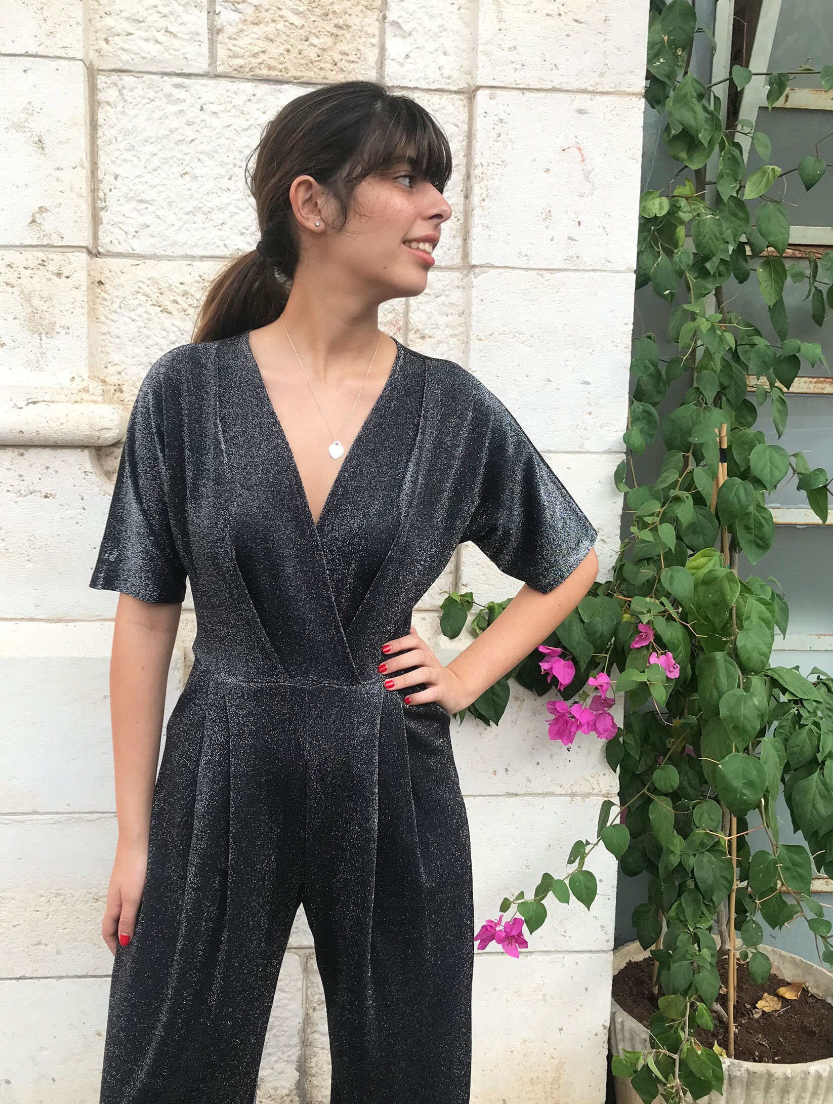 Wedding Jumpsuit, Evening Jumpsuit, Silky Jumpsuit, Flowy Jumpsuit