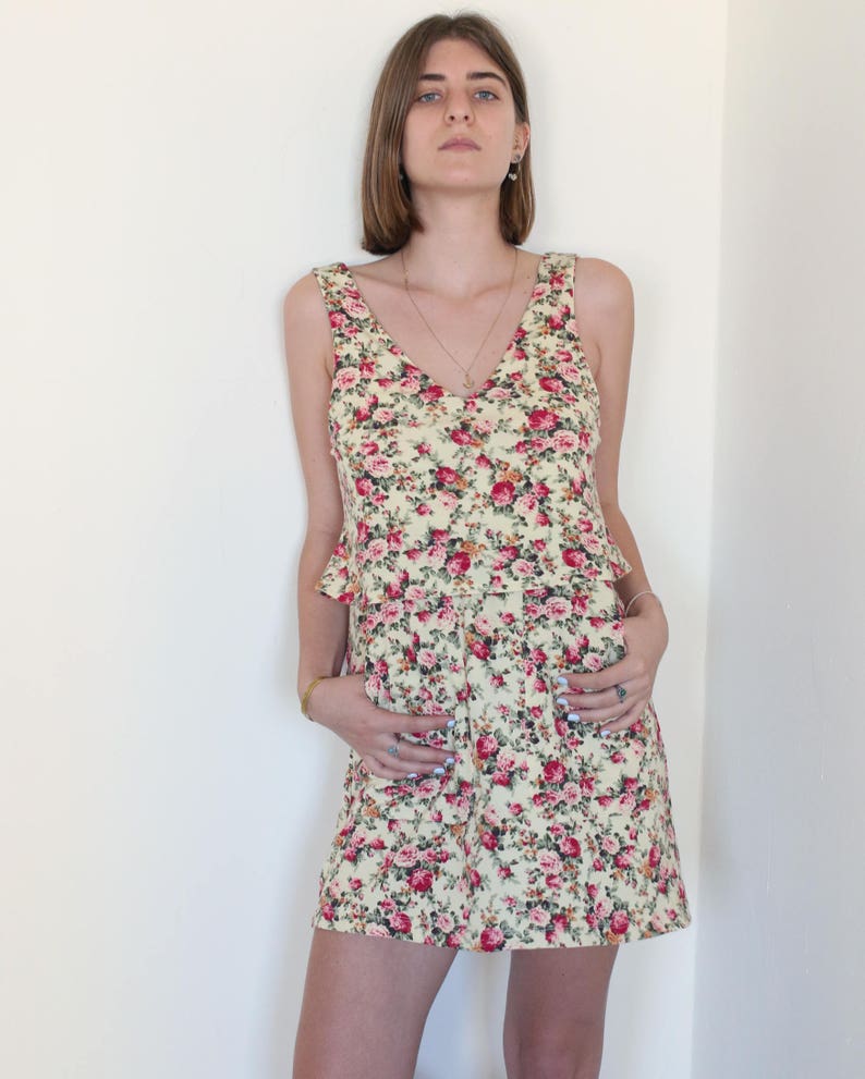 Printed Dress Women, Floral Dress, Tank Dress, Summer Dress, Festival Dress, Flower Dress, Short Dress, Mini Dress, Pockets Dress, Beach Floral Print