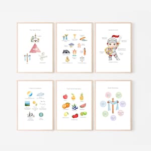 Aquarela crianças bíblia e escritura cartaz igreja escola dominical decoração homeschool recursos de educação cristã católica ensino para impressão