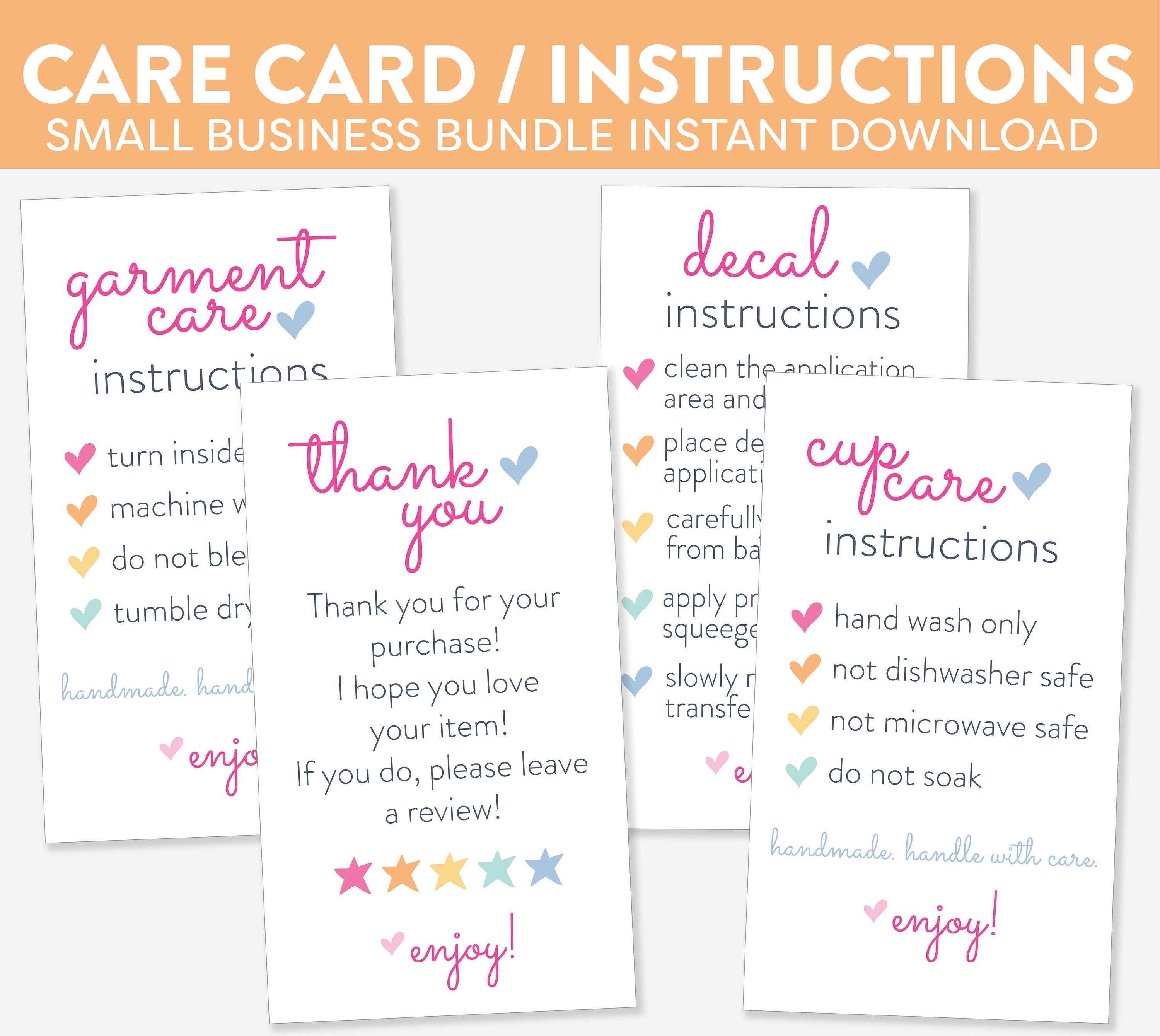 Etsy Seller Business Supplies Cup Care Vinyl Instructions Etsy