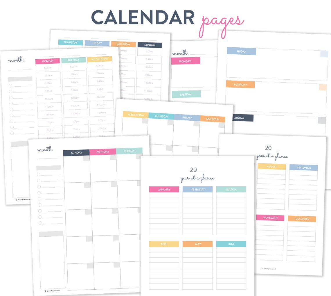 Teacher Planner Printable Calendar Planning Curriculum | Etsy