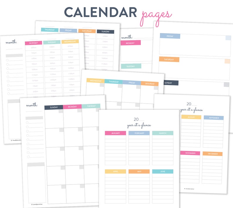 Teacher Planner Printable Calendar Planning Curriculum | Etsy