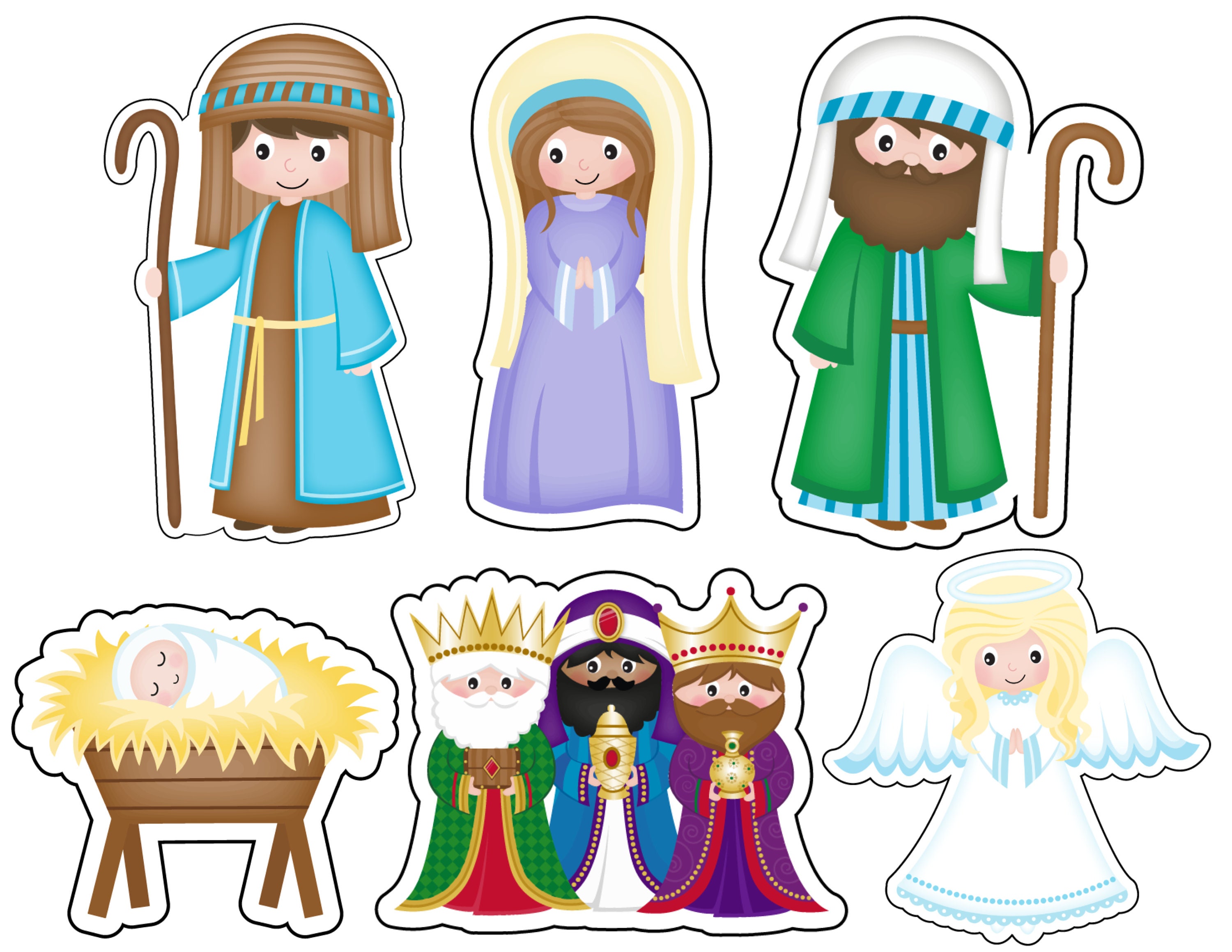 Nativity Christmas Gift Wrap & Tags, Printable Gift (PDF) - Etsy
