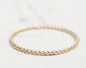 14K Gold Ring, Dainty Ring, Infinity wedding band, Stackable Ring, Tiny Ring, Tiny Stackable Ring, Delicate Ring Simple Gold Ring