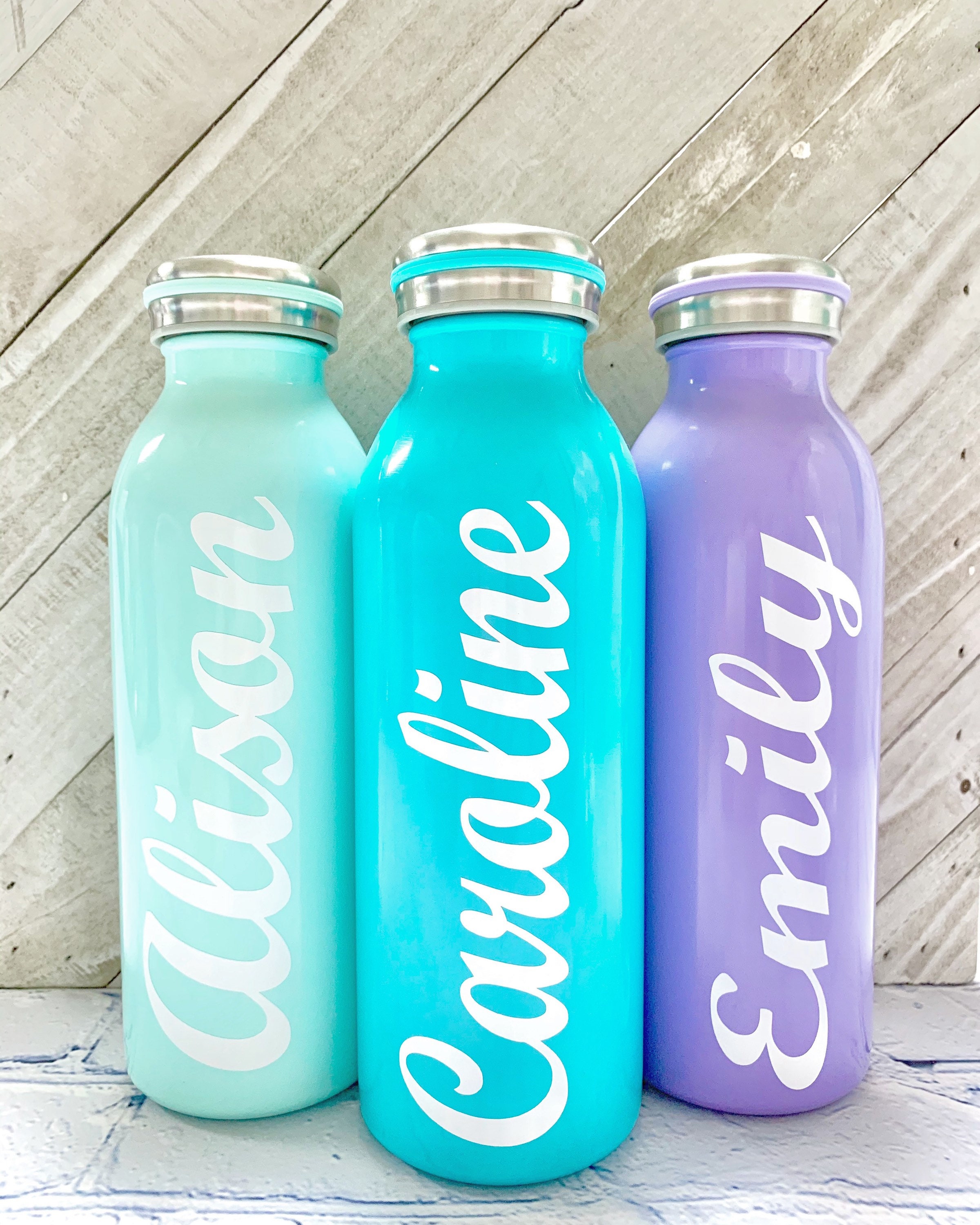 Personalized Water Bottle Milk Bottle Stylebridesmaid Etsy