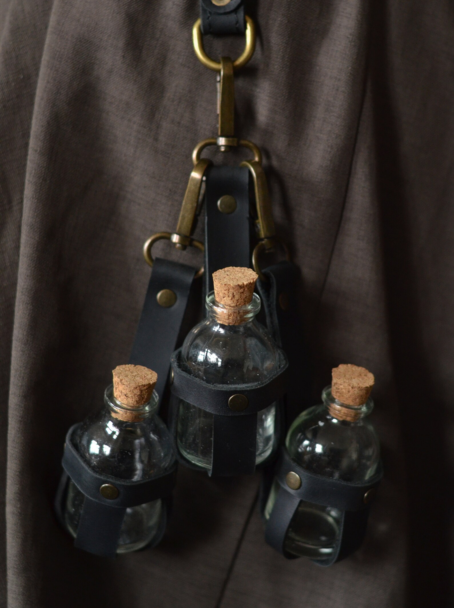 Black Leather Potion Holder Set Steampunk LARP Belt Accessory Etsy Black Leather Potion Holder Set Steampunk LARP Belt Accessory Etsy