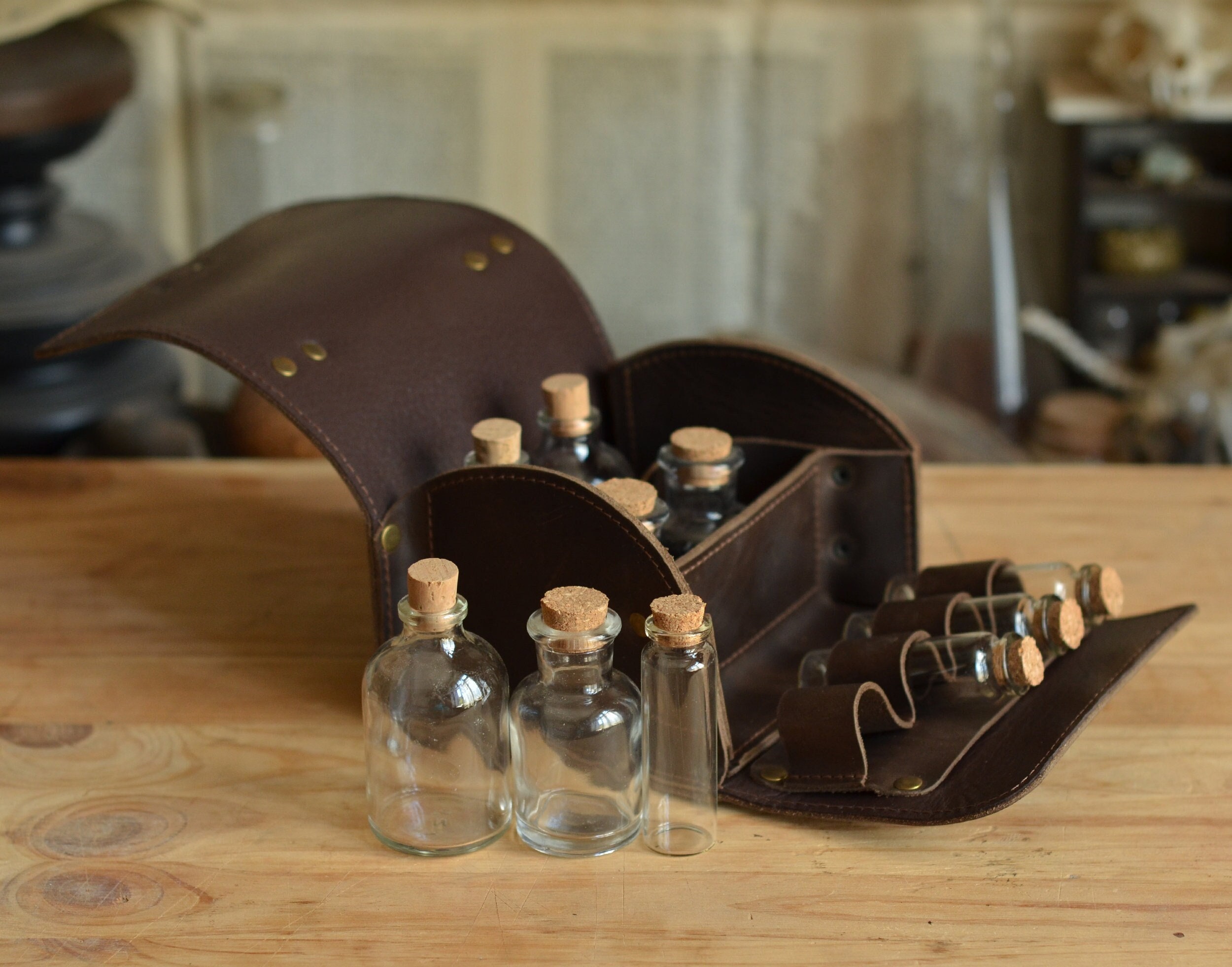 Victorian Leather Travel Apothecary Case: Steampunk Potion Kit - Etsy